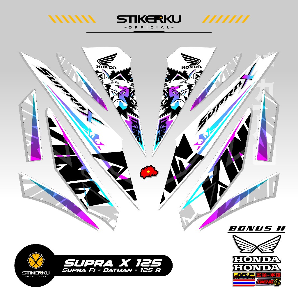 STRIPING SUPRA X 125 MOTIF X39 STIKER SUPRA BATMAN 125 2008 2013 STICKER WAVE 125 STIKERKU DECAL