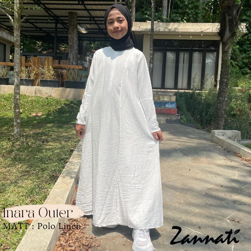 Gamis Putih Anak Gamis 2 - 18 tahun Anak Tanggung Dress Outer  Gamis Lebaran 2026