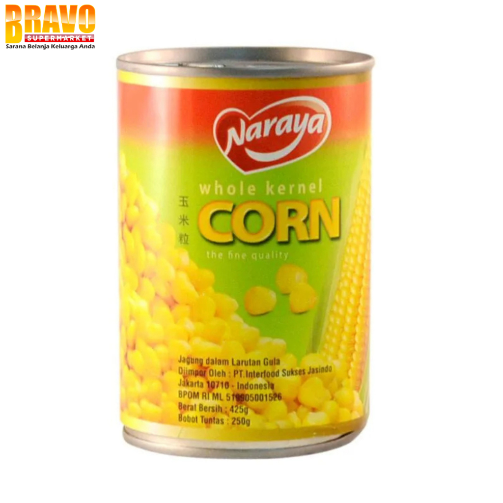 

Bravo Bojonegoro - Naraya Whole Kernel Corn 425GR