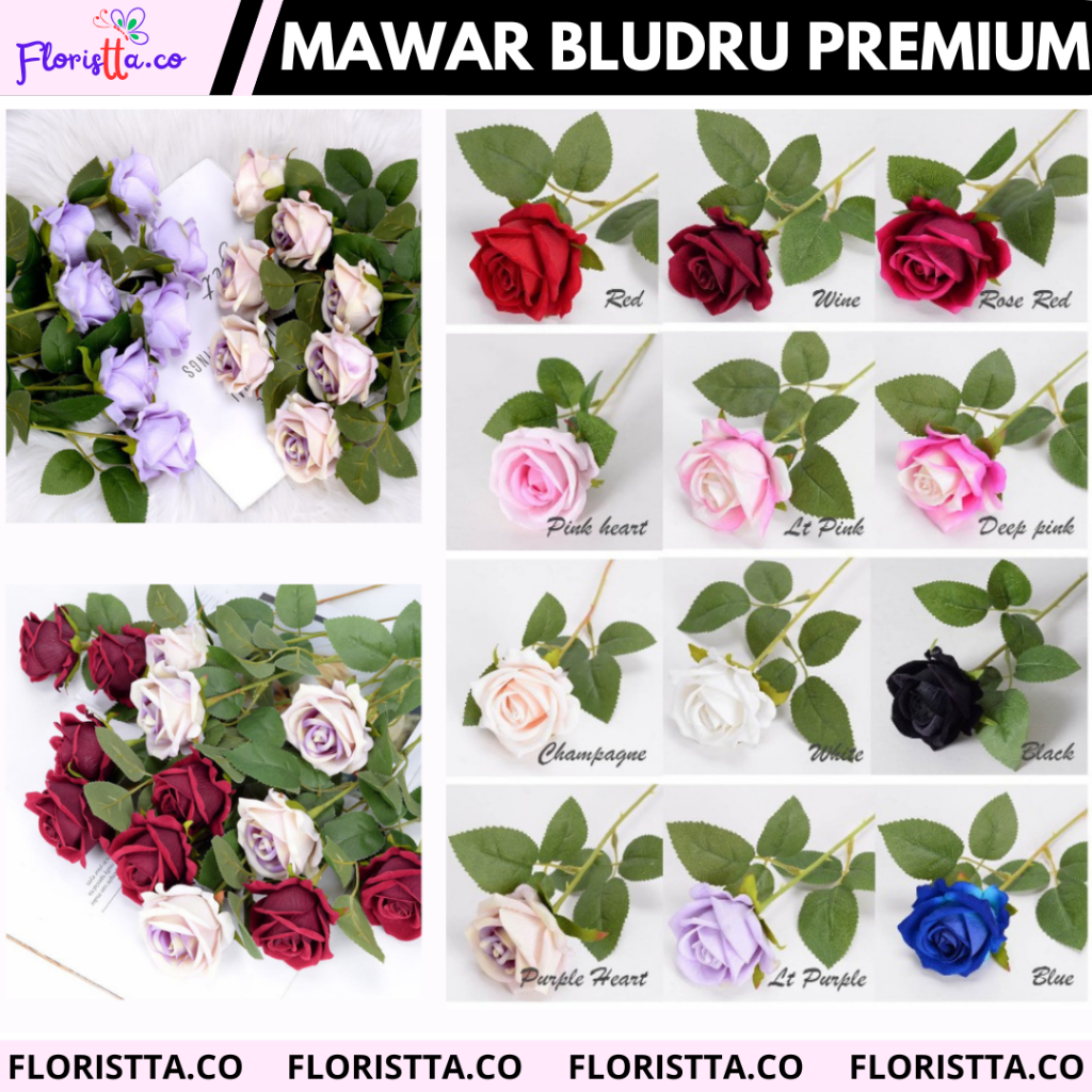 Bunga Mawar Tangkai Artificial // bunga artificial MAWAR BLUDRU PREMIUM IMPORT