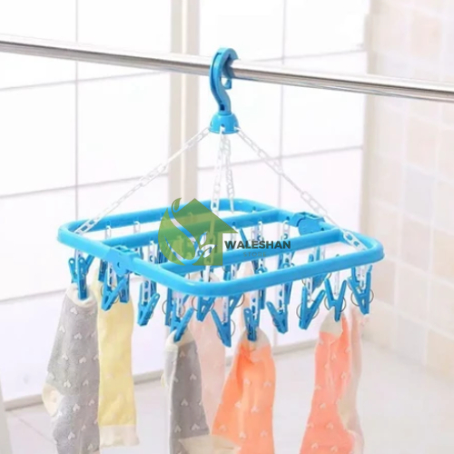 Multi Hanger Gantungan Cantolan Jemuran Kaos Kaus Kaki Anak Dewasa Pakaian Dalam Bra BH Cangcut Serb