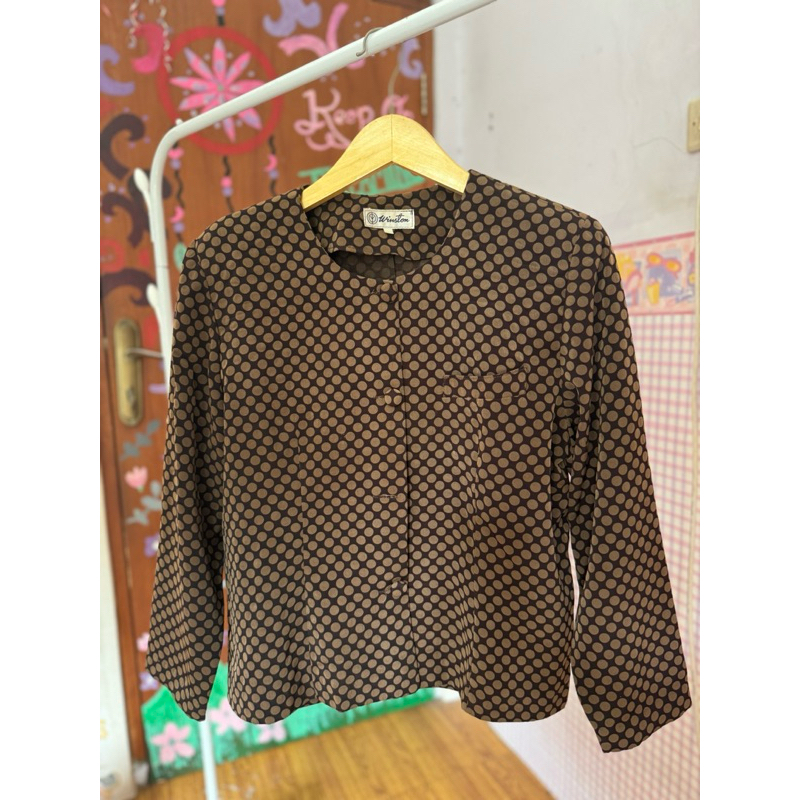 Polkadot Blazer in Brown