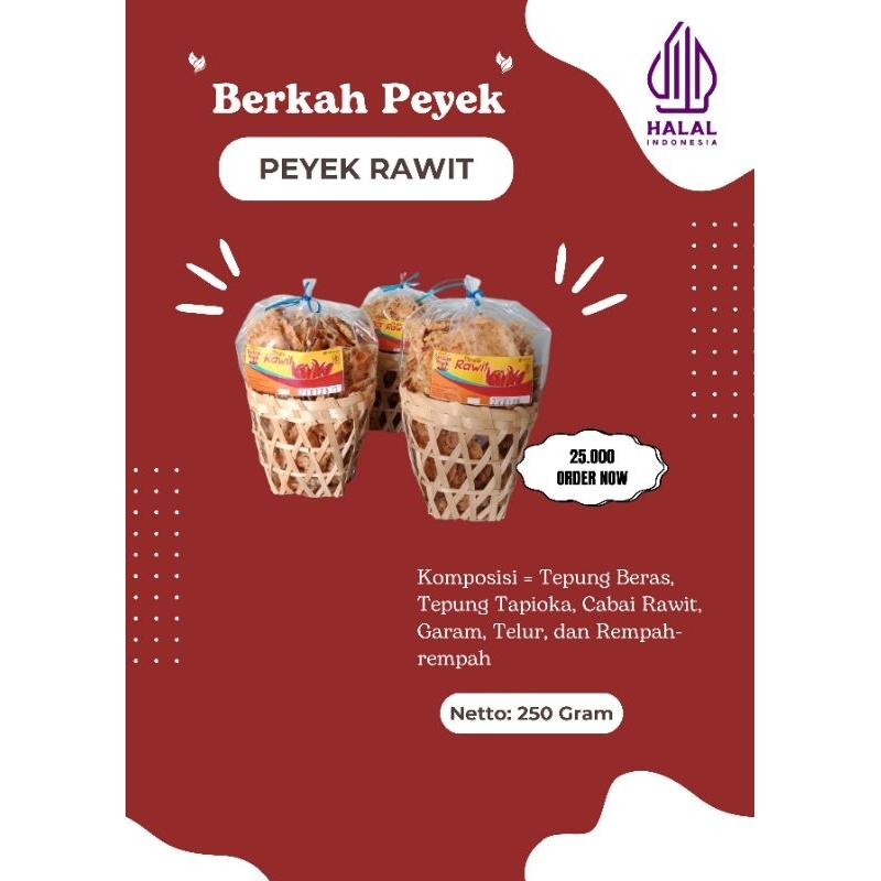 

Peyek Rawit Keranjang Kecil Berkah Peyek 250 Gram