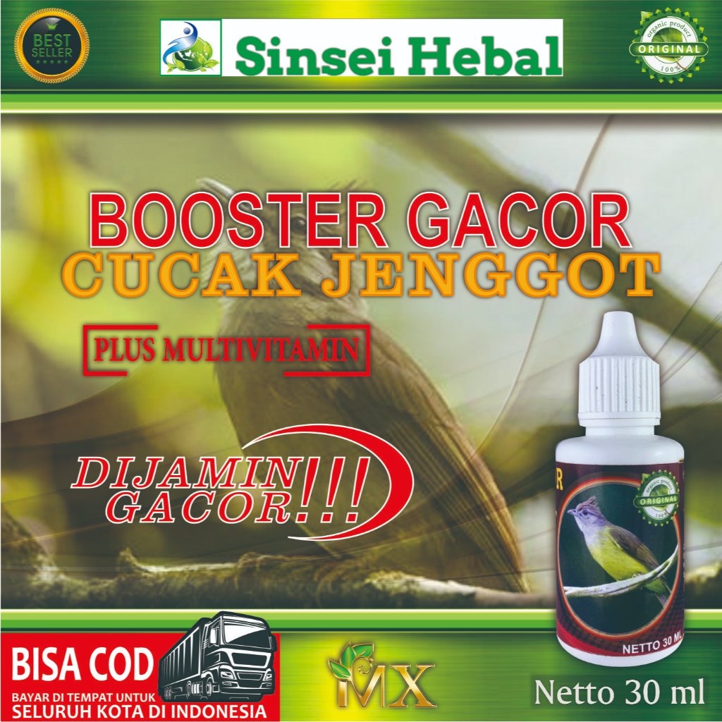 Booster Gacor Burung Cucak Jenggot / Vitamin Burung Cucak Jenggot