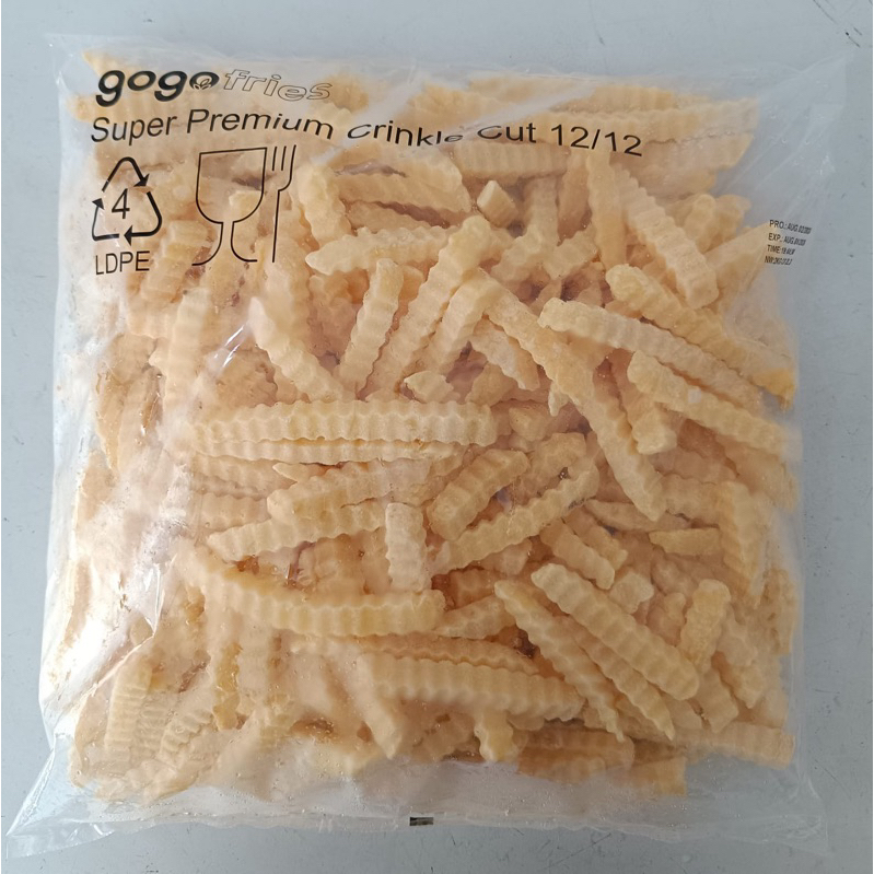 

KENTANG CRINKLE CUT FRENCH FRIES KEMASAN 300gr, 500gr, 2kg