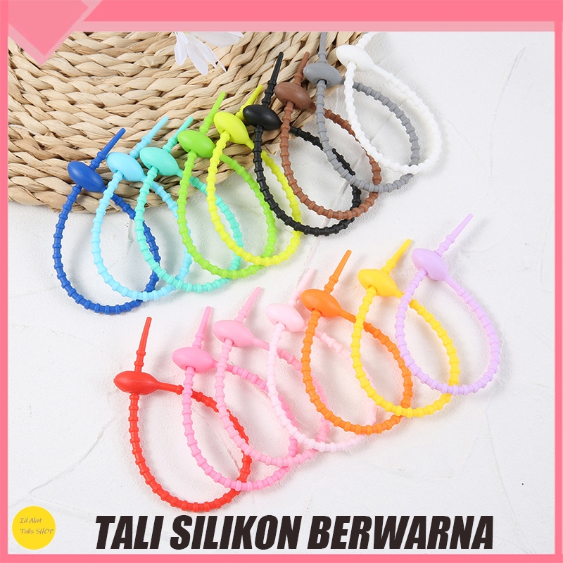 Kabel Ties Silikon Silicone Cable Organizer Tali kabel silikon Cabel Organizer Multifungsi Silikon