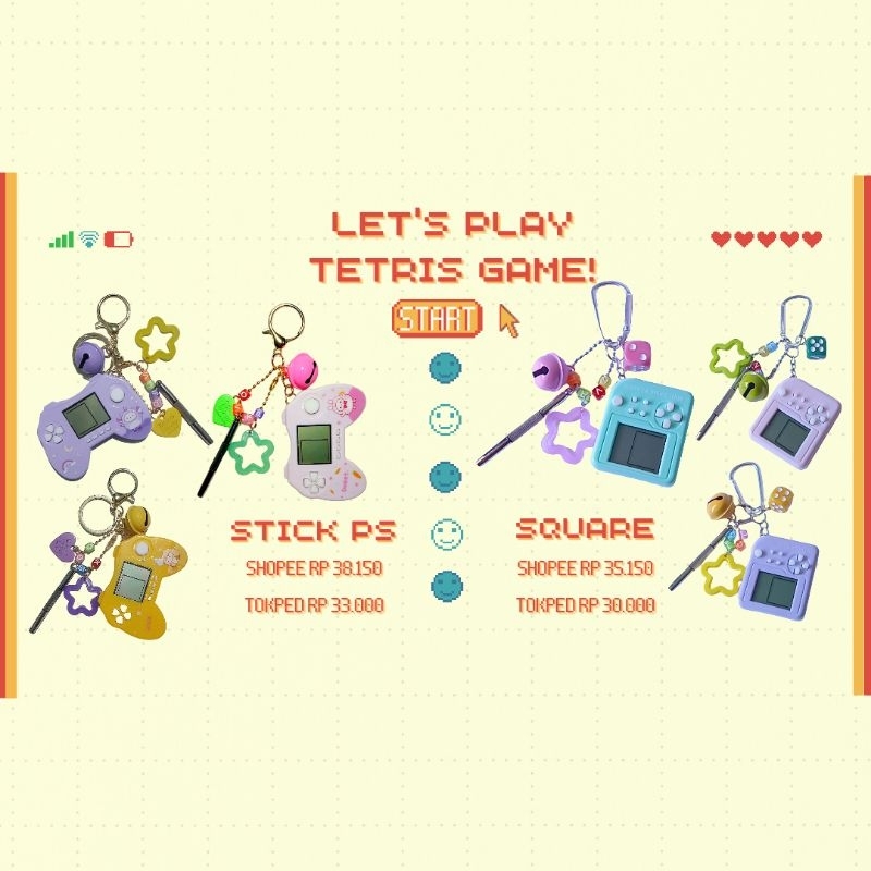 Bag Charm | Key Chain | Gantungan Tas Mini Game Konsol | Gantungan Kunci |  Trinkets