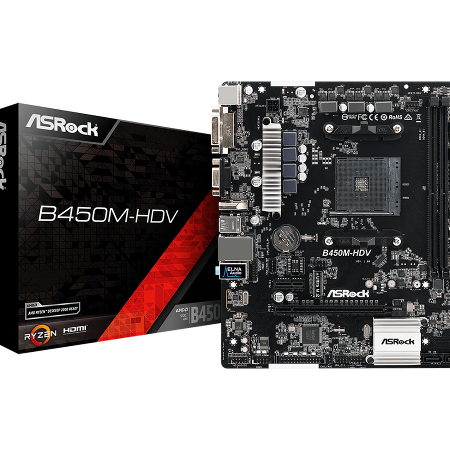 MOTHERBOARD ASROCK B450M-HDV