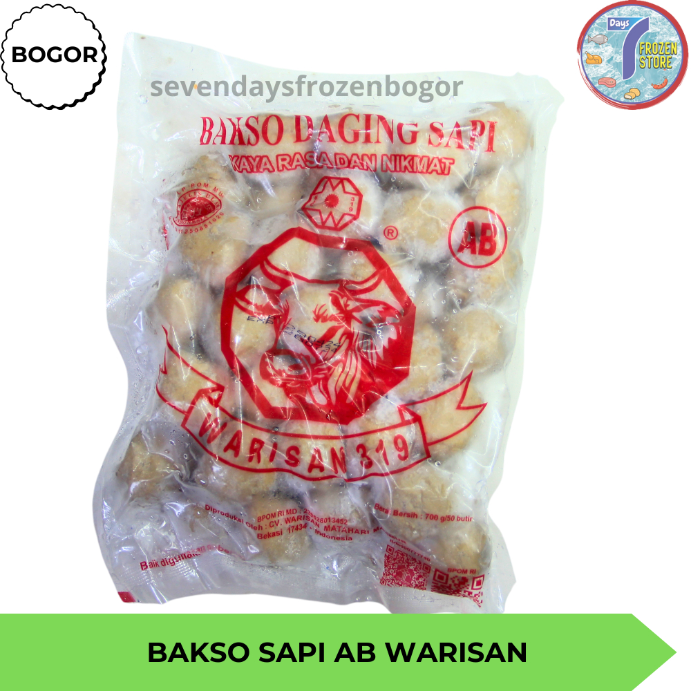 

Bakso Sapi Warisan AB isi 50 kemasan 700 gr