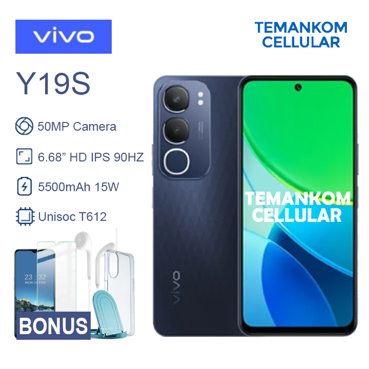 Vivo Y19s 2024 8GB RAM 4+4 Extend ram 4/128 6GB 128GB Vivo Y19 S Penerus Y18 Baru Garansi RESMI