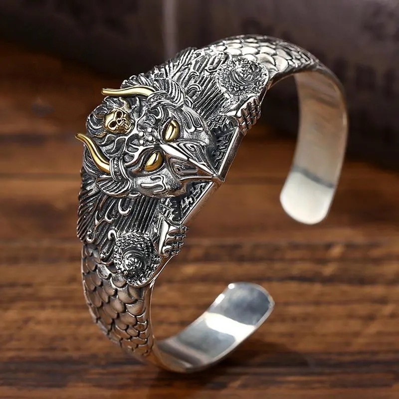 Gelang Burung Besar Meteologi Ukir  Baru/Bracelets for Men Women 2023 New Fashion Eternal Vine  Flyi