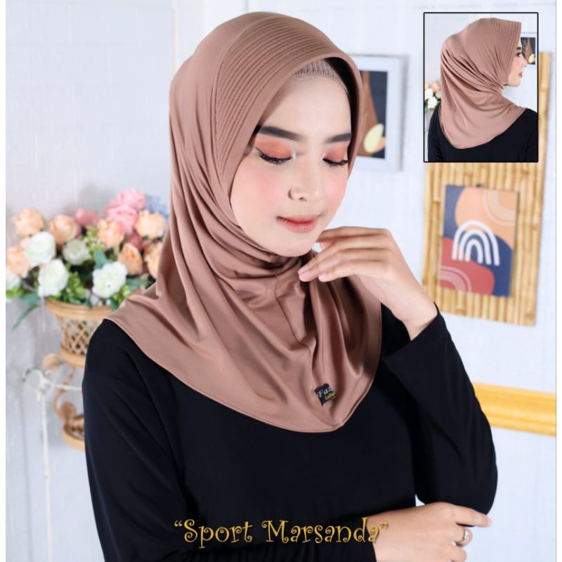 hijab sporty/sporty hijab instan/sporty pet tebal