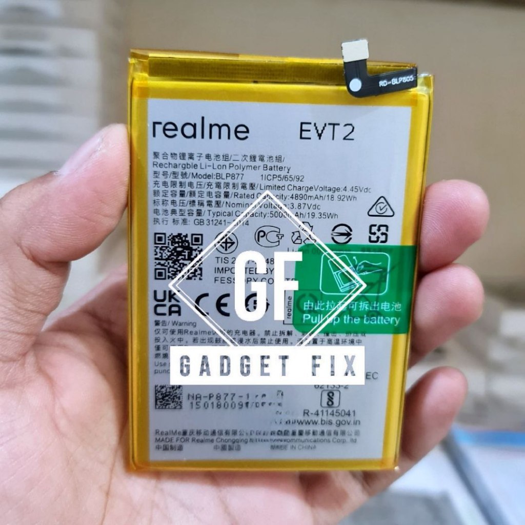 Baterai Batre Realme BLP877 Original HP Realme C31 RMX3501 Battery Batrei Rilmi