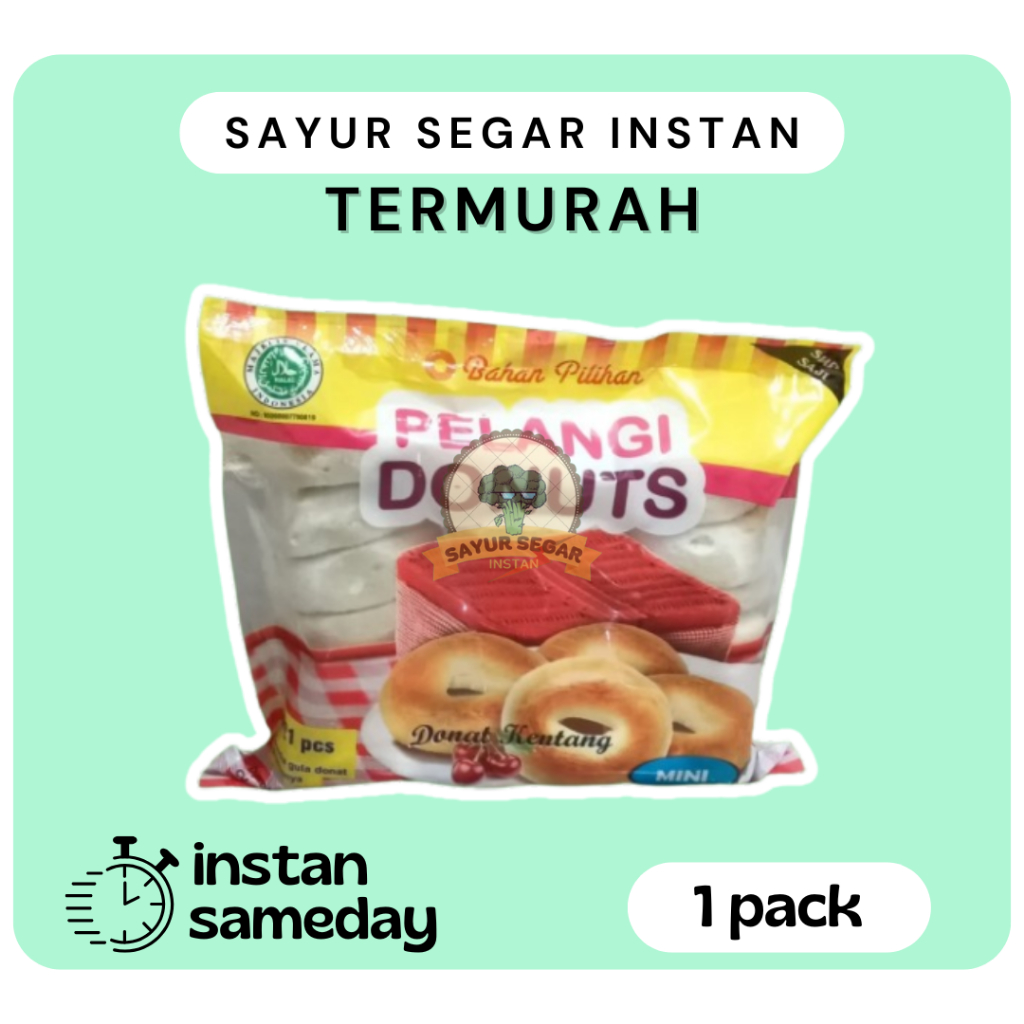 

Pelangi Donuts/Donat Kentang 520gram - Sayur Segar Instan