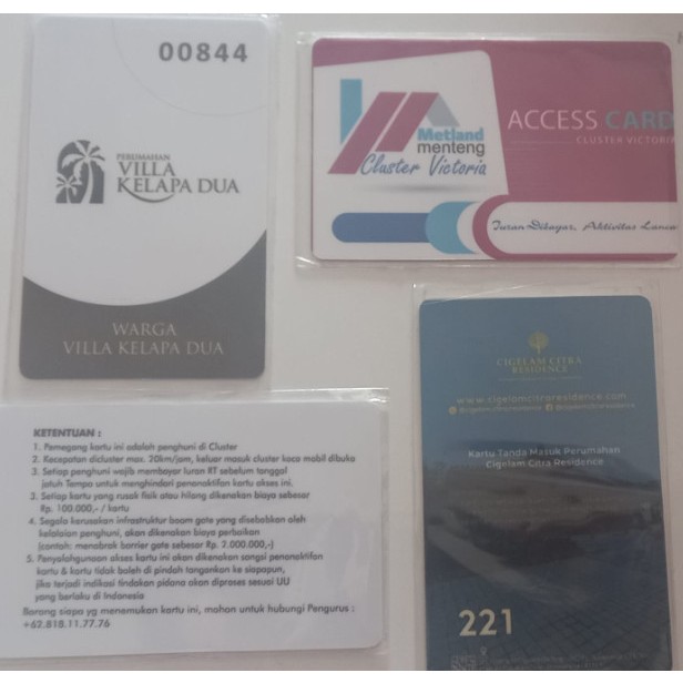 Cetak print plus kartu rfid 125 khz dan mifare 13.56 bolak balik