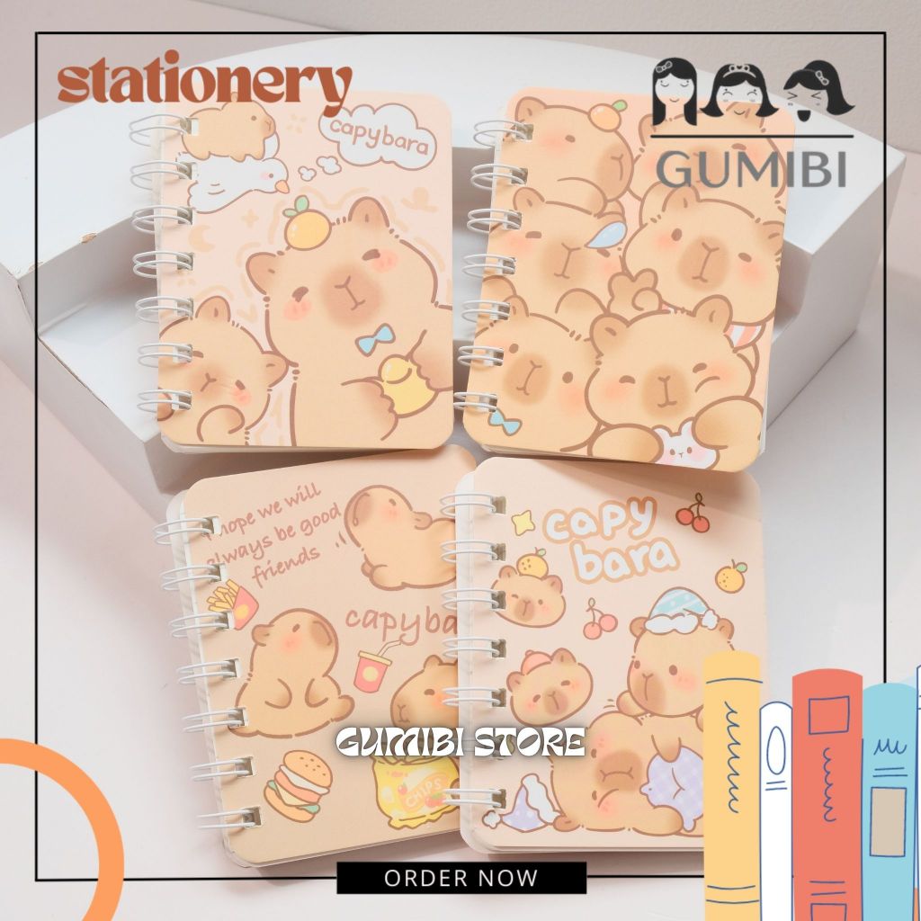 

BUKU BINDER MINI CAPYBARA NOTE BOOK RING SPIRAL A7 CAPYBARA CAPPYBARA KAPIBARA NOTEBOOK MINI SPIRAL CAPYBARA LUCU TERMURAH