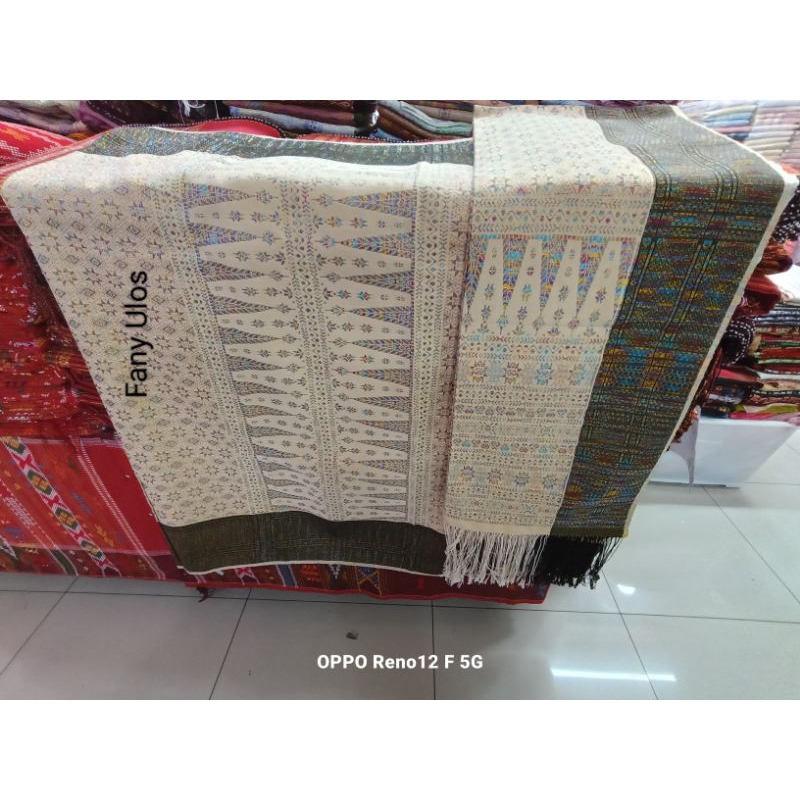 SONGKET TUMTUMAN TTS SUTRA BEMBERT  BENANG KRISTAL WARNA COKLAT TUMPAL PELANGI PINGGIRAN HITAM PELAN