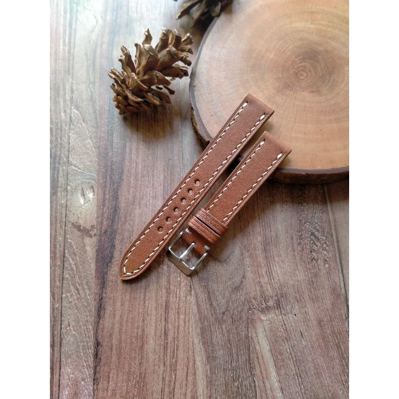 leather watch strap 18mm , tali jam tangan kulit asli ukuran lug 18mm , handmade strap
