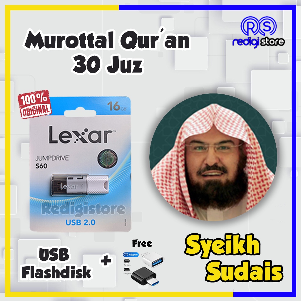 USB Flashdisk Murotal Quran Bacaan Syekh Sudais