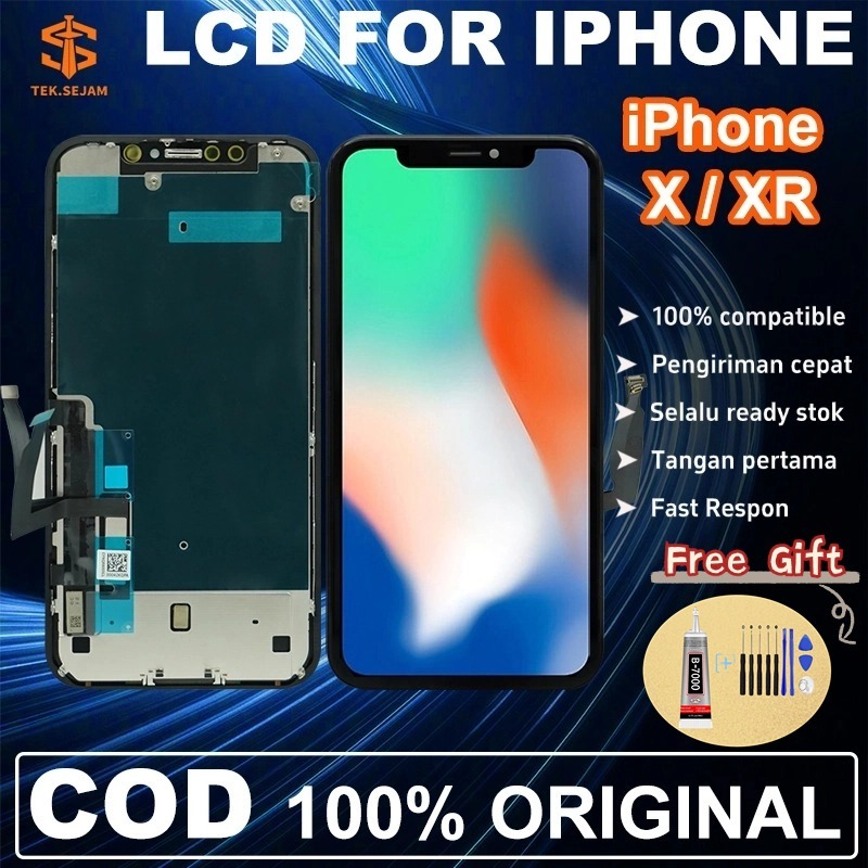 【ORIGINAL+lem+obeng】FOR LCD iPhone X / XR Fullset Touchscreen Lcd Iphone XR HD+ /  X COPOTAN ORIGINA
