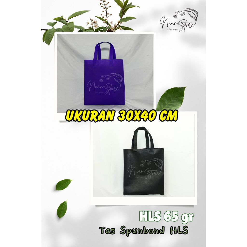 

TAS SPUNBOND HANDLE LIPAT SAMPING (HLS) 30X40X10 CM 65GR POLOS UNTUK TAS SOUVENIR, SYUKURAN, MENGENANG, PROMOSI, BANSOS,DLL