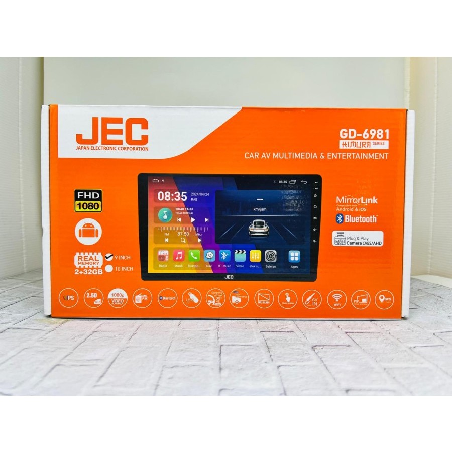 Headunit Android JEC GD-6981 9/10 Inch Ram 2/32GB
