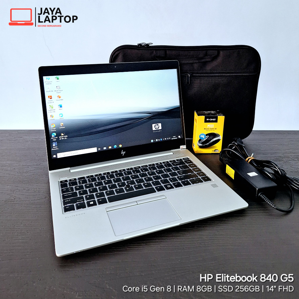 HP Elitebook 840 G5 Core i5 Gen 8 RAM 8GB SSD 256GB 14 inch FHD Slim Laptop Second Bekas Murah