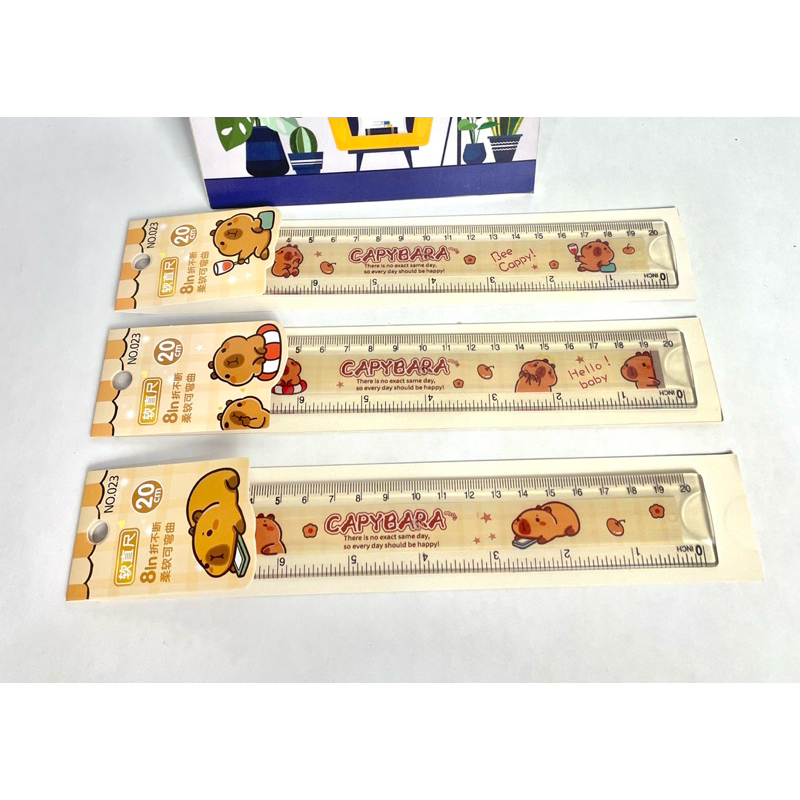 

Penggaris 20CM, Penggaris Capybara, Penggaris lentur dan tebal