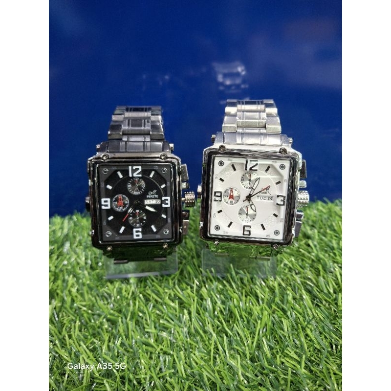 Jam Tangan Pria Kotak Rantai