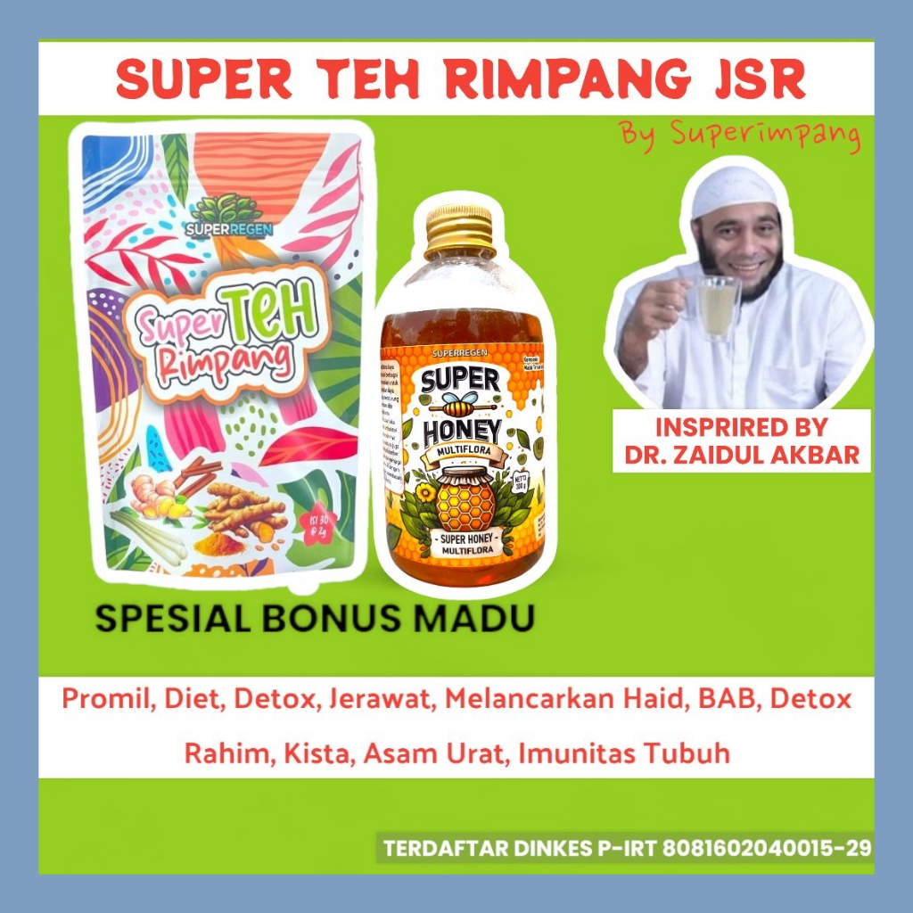 

Minuman Rimpang ala JSR | Halal & Original | TEH RIMPANG SYIFACARE UNTUK LAMBUNG KRONIS ISI 30 KANTONG | Teh Jahe Kunyit Sereh 30 Tea Bag Rimpang Syifacare Berkhasiat | Teh Rimpang Syifacare BPOM ala JSR | Teh Celup Rempah | Teh Diet Detox