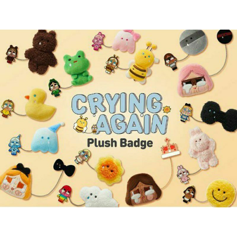 (Selected) CRYBABY Crying Again Series Plush Badge / Original Pop Mart Ready Stock baby brown baby b