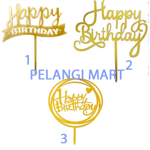 cake topper kue ulang tahun happy birthday