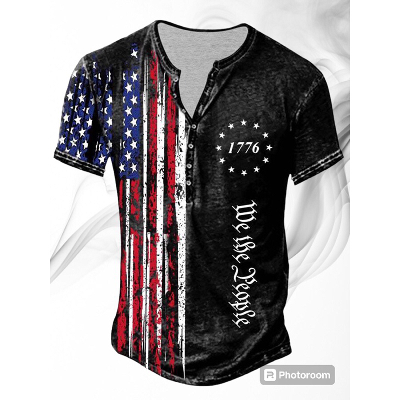 Allstar - Kaos Lengan Pendek Style Kancing Panjang 1776 Distro / Kaos Style Casual / Kaos V Neck Kan