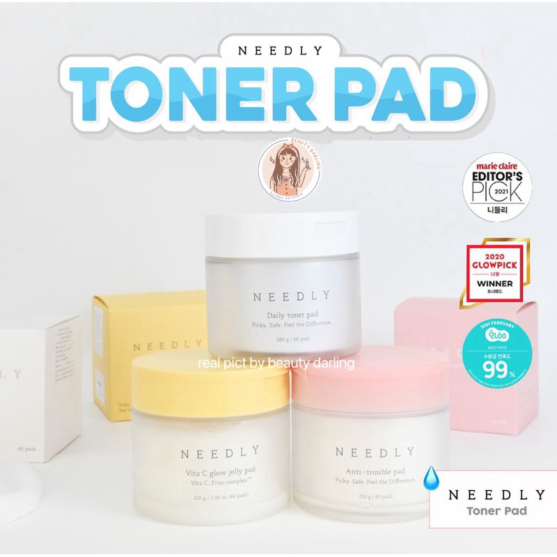 [READY NO PO LANGSUNG KIRIM] NEEDLY DAILY | VITA C GOOW JELLY TONER PAD 280gram - 60 PADS ORIGINAL K