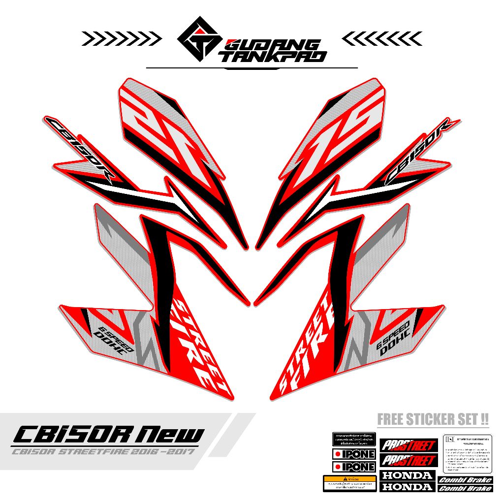 STRIPING HONDA CB150R NEW  / STIKER VARIASI HONDA CB150R NEW KODE 3 STRIPING DECAL HONDA CB15OR STRI