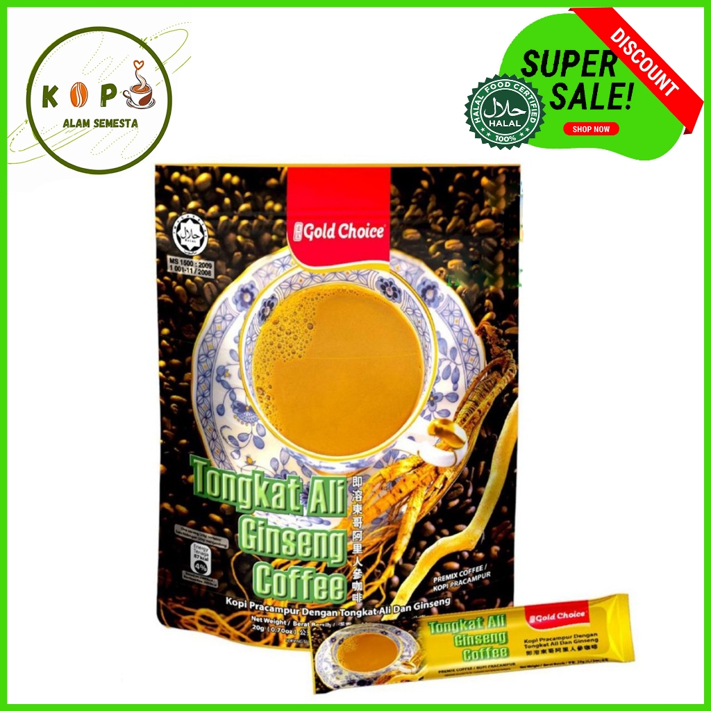 

Gold Choice Instant Tong Lee Ginseng Coffee 20 Sachets x 20gr Kopi Ginseng