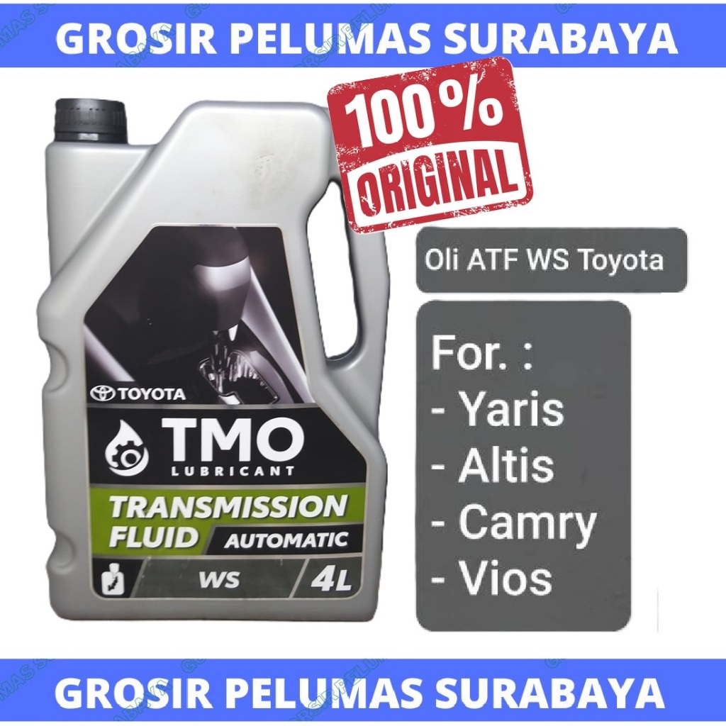 ORIGINAL Oli Transmisi Matic Yaris Vios Camry Altis Toyota ATF WS Galon 4Ltr 4 Liter Automatic Trans