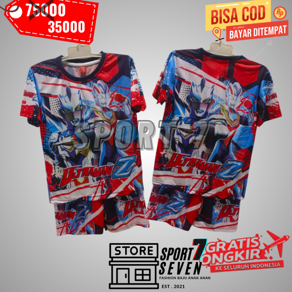 SPORT 7. setelan baju kaos ultraman/ setelan baju kaos anak laki laki/ baju ultraman z