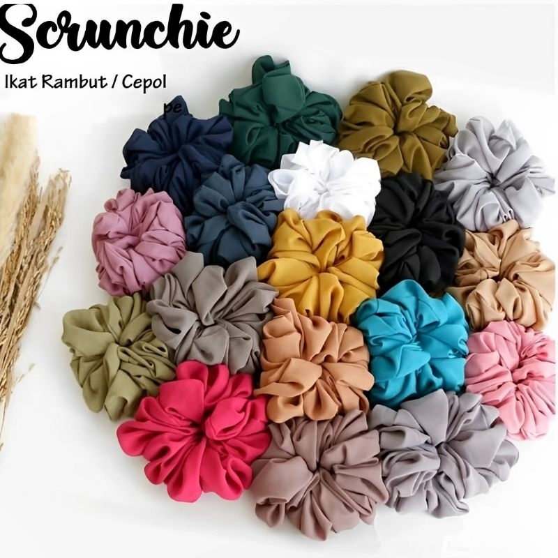 Scrunchie Mawar / Cepol Hijab / Ikat Rambut Wanita / Cepolan Hijab Jumbo