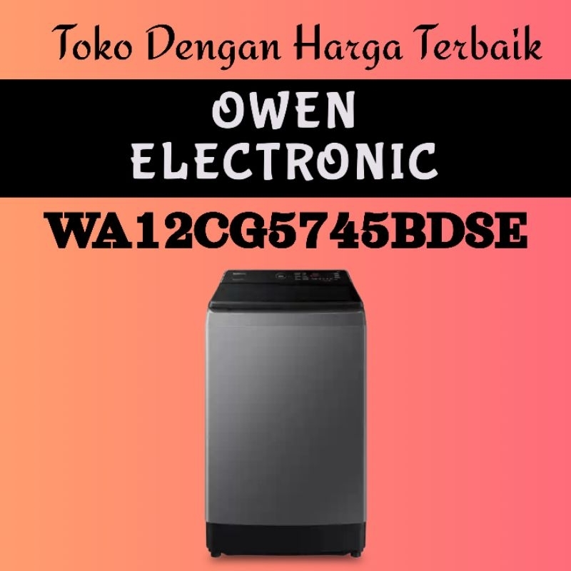 SAMSUNG MESIN CUCI 12 Kg 1 TABUNG TOP LOAD WASHER WA12CG5745BDSE