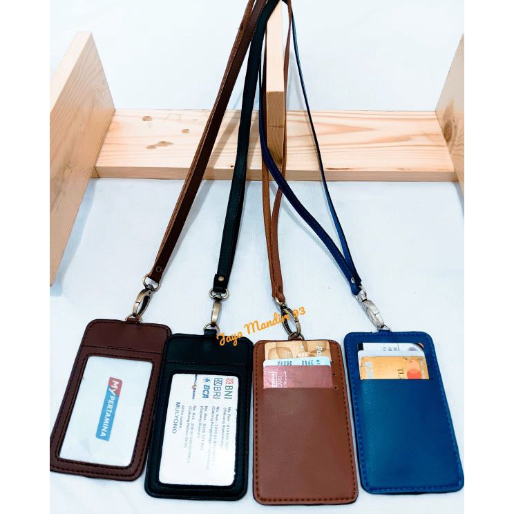 

Kejutan Untung Id Card kulit Name Tag Kulit Card Holder Termurah model simpel elegan