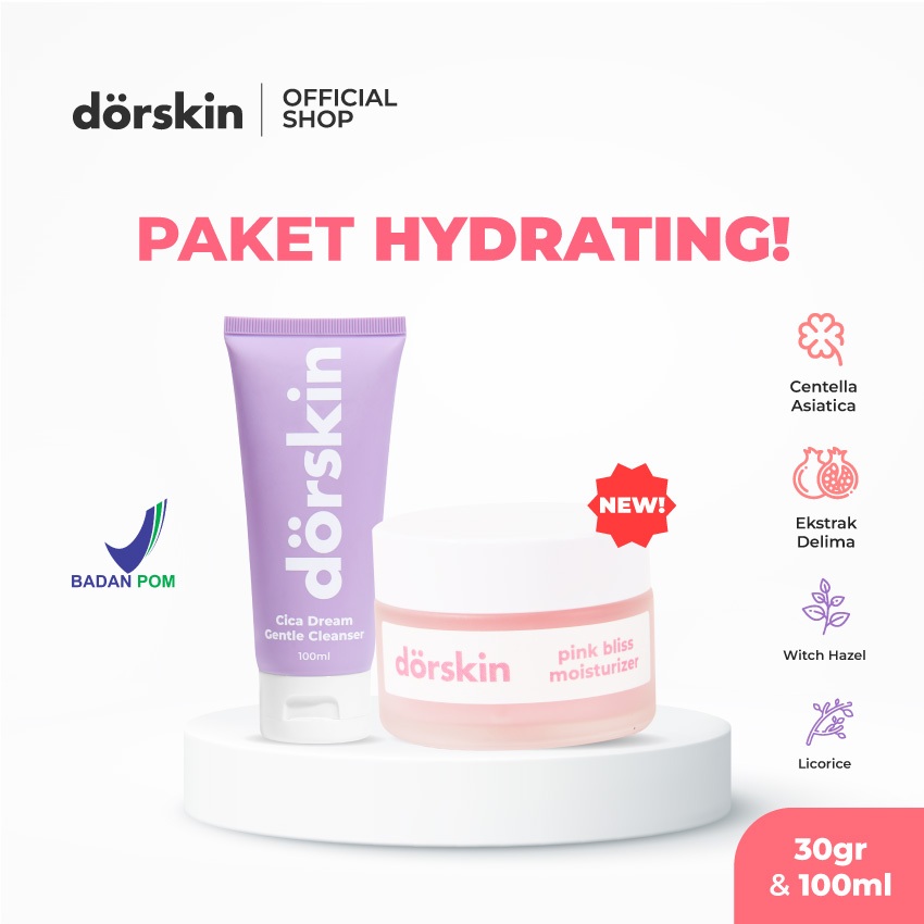 [FULL HYDRATING SET] Dorskin Pink Bliss Moisturizer X Cica Dream Cleanser