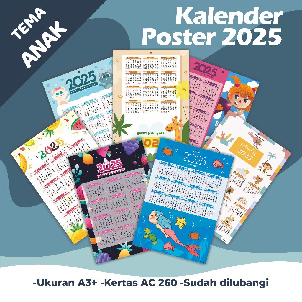 

kalender poster anak - kids callendar - kalender dinding
