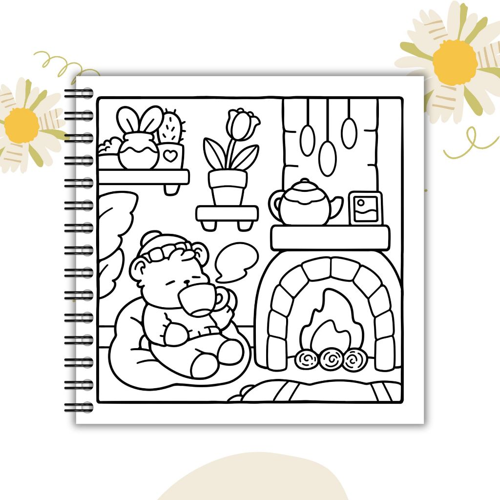 

Comfy & Cozy Coloring Book Buku mewarnai Comfy & Cozy RB9
