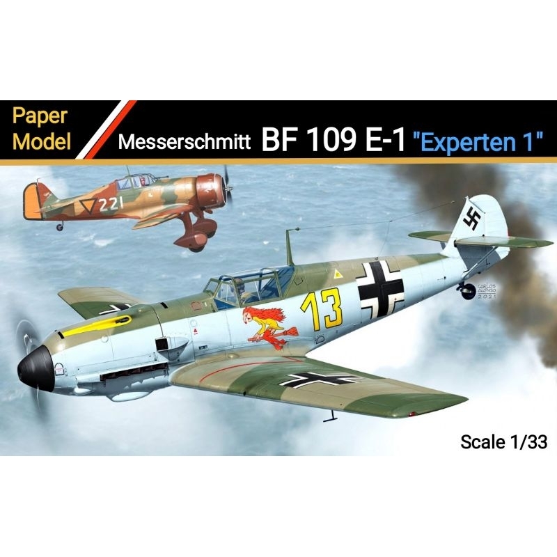 DIY Miniature Pesawat BF 109E 1"Experten 1"