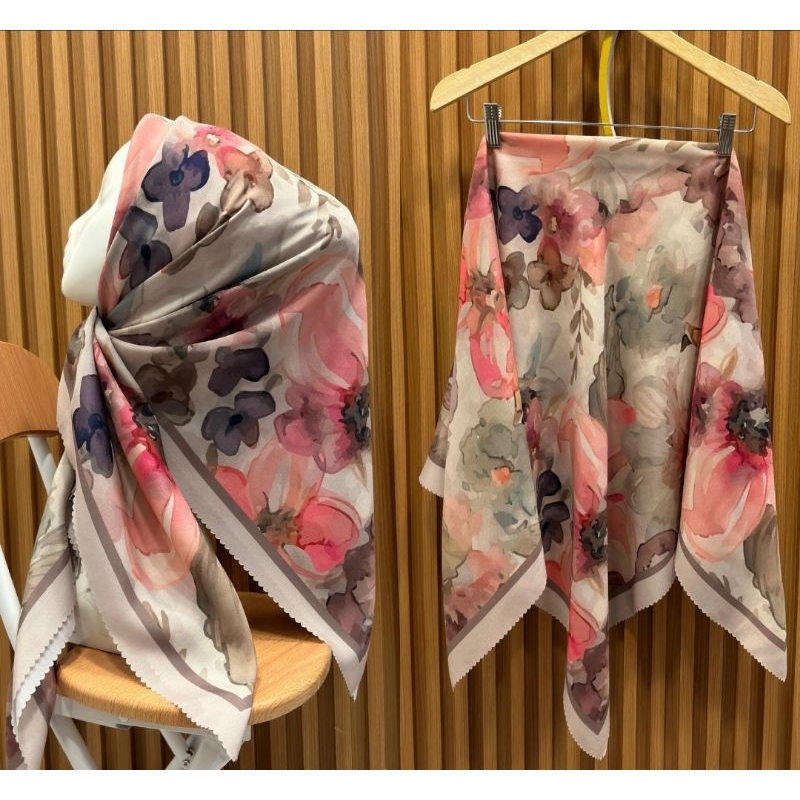 JILBAB SEGI 4 DENAY KW /KERUDUNG DENAY SEGI EMPAT DENAY KW SEGI 4 EMPAT KATUN VOAL MOTIF PREMIUM seg