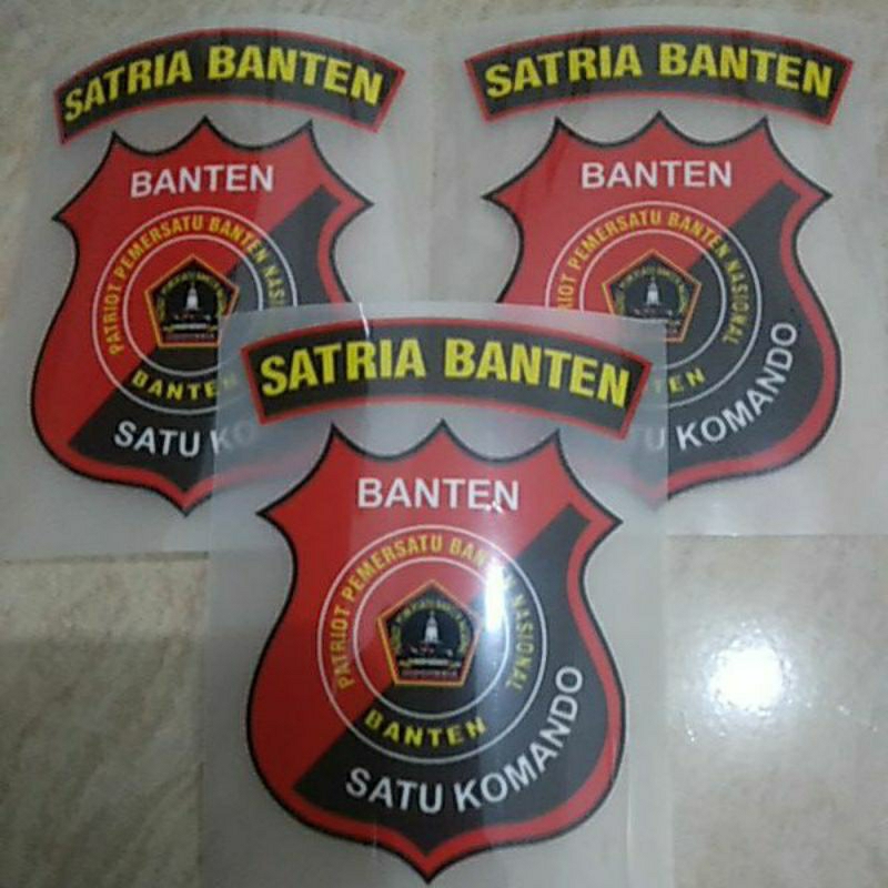 

stiker sablon kaos satria banten komando isi 3 pcs