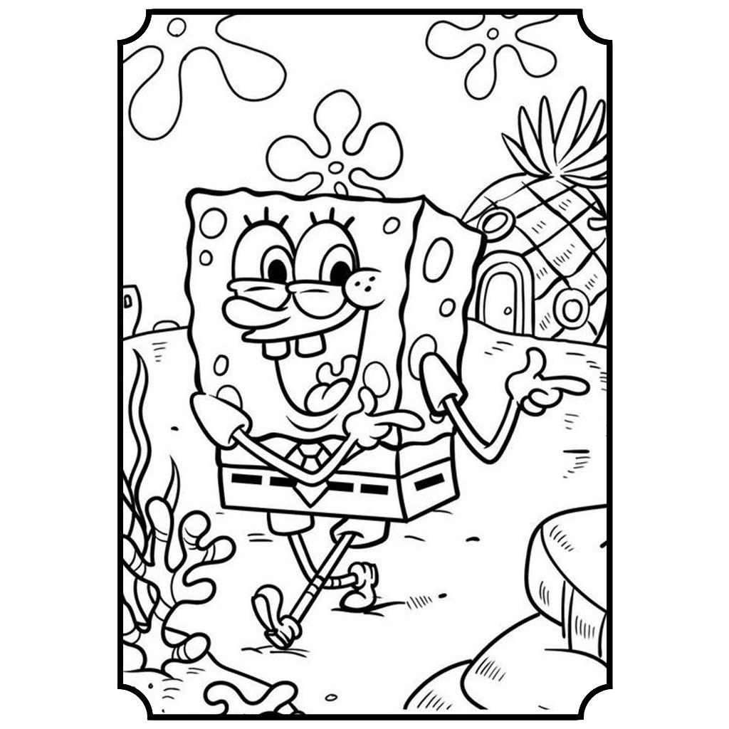 

Lembar Kertas Mewarnai Spongebob Kertas Size A4