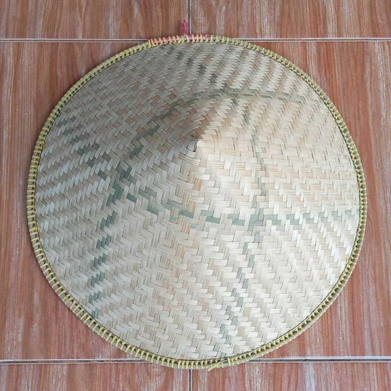 TOPI DUDUKUY/CETOK/TOPI PETANI/ CAPING PETANI 99% BAHAN DARI ANYAMAN BAMBU