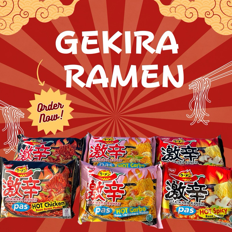 

Mie Instant Ramen Nissin Gekikara Pas HALAL Jepang HALAL 3 Pcs Paket Hemat Noodles